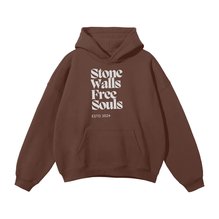 Oversized Fleece Hoodie - Stone Walls edition - Cap & Coat