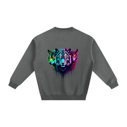 Fleeced Sweatshirt - Animal Spirit Neon lights - Cap & Coat