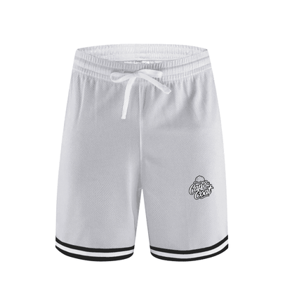 Classic Stripe Trim Basketball Shorts with Logo - Cap & Coat