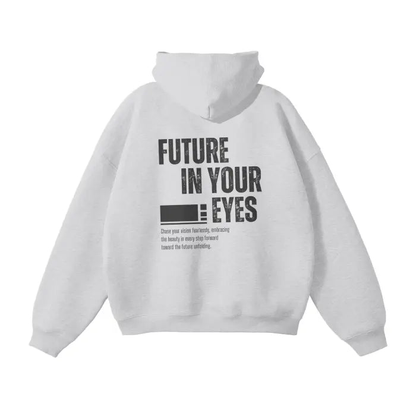 Unisex Oversized Fleece Hoodie - Future in your eyes - Cap & Coat