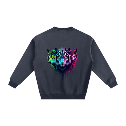 Fleeced Sweatshirt - Animal Spirit Neon lights - Cap & Coat