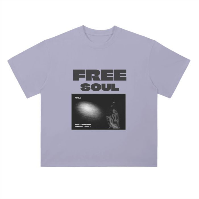 Drop Shoulder T-Shirt monochrome - Free soul edition - Cap & Coat