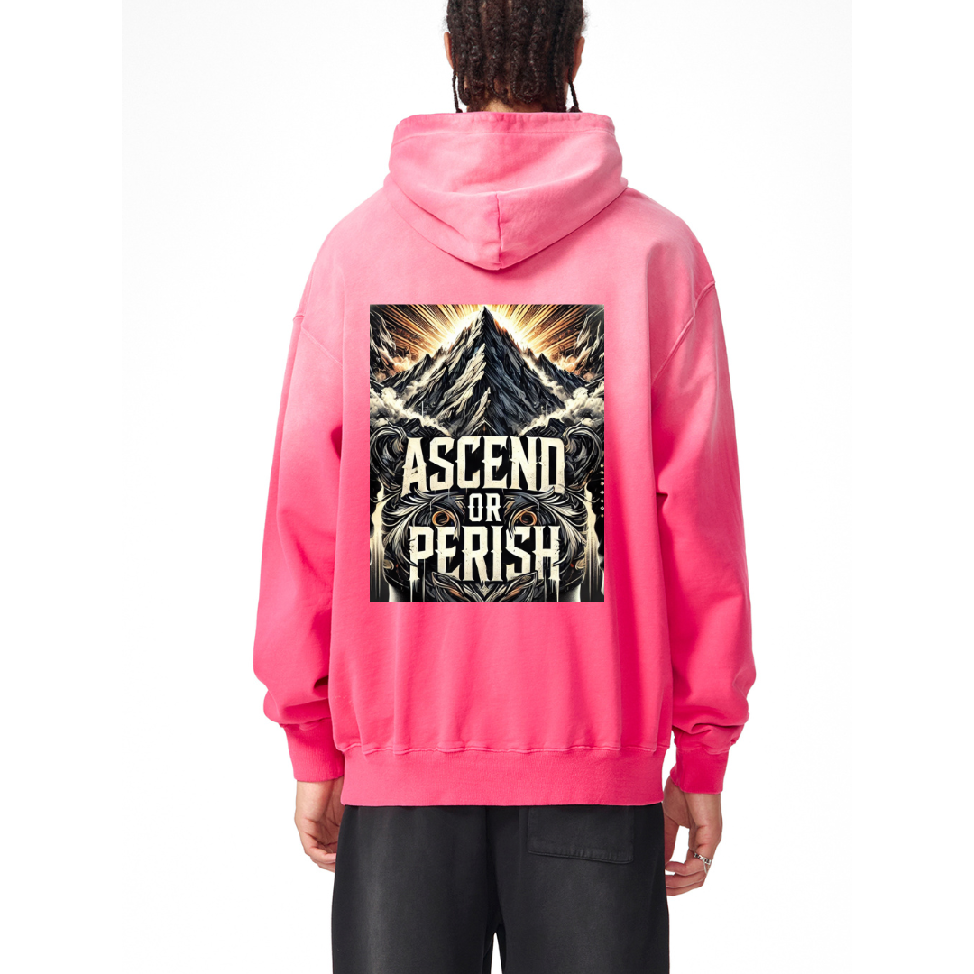 Oversized Hoodie - Ascend or perish - Cap & Coat