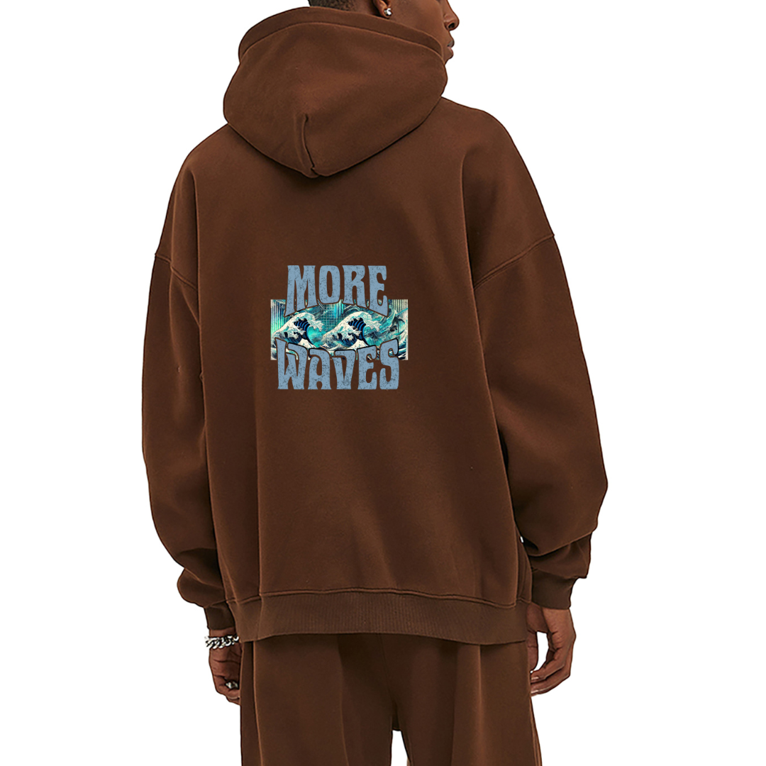 Unisex Oversized Fleece Hoodie - more waves - Cap & Coat