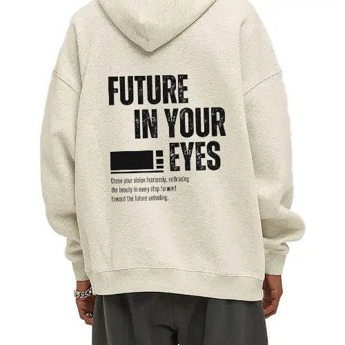 Unisex Oversized Fleece Hoodie - Future in your eyes - Cap & Coat