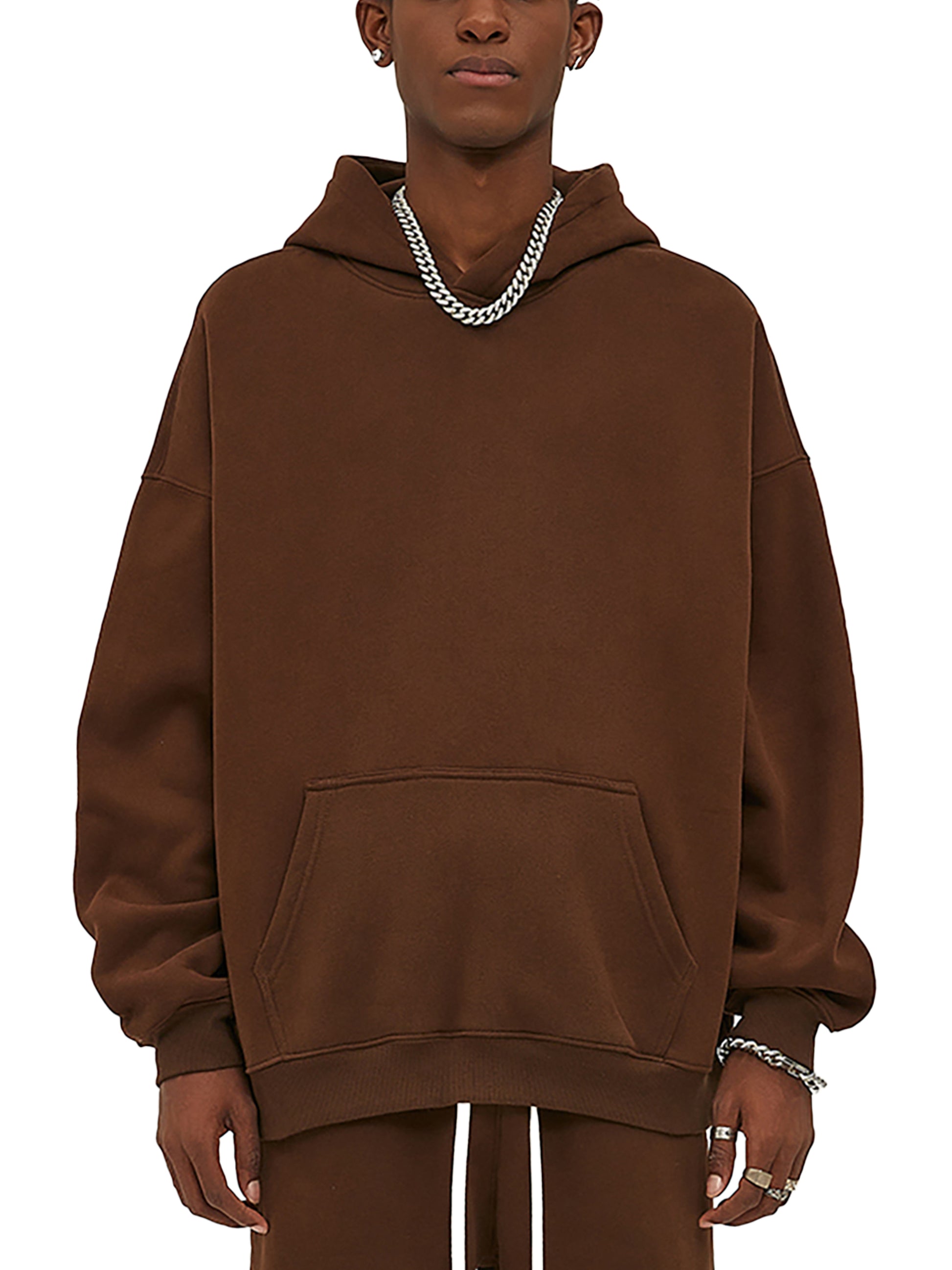 Oversize Fleeced Hoodie - luxe | Palm & Praise collection - Cap & Coat