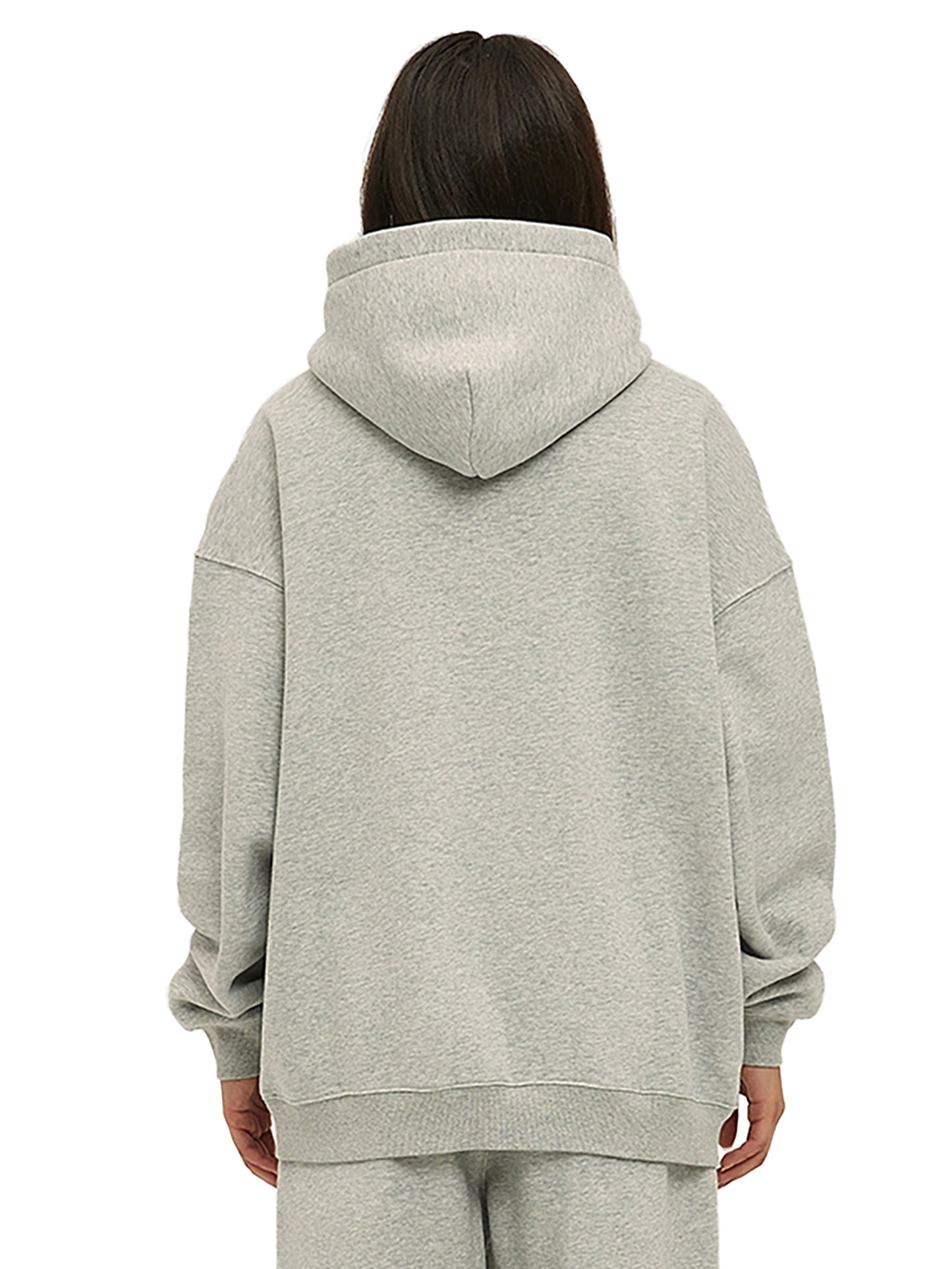 Streetwear Unisex Oversized Fleece Hoodie - Grey - Cap & Coat